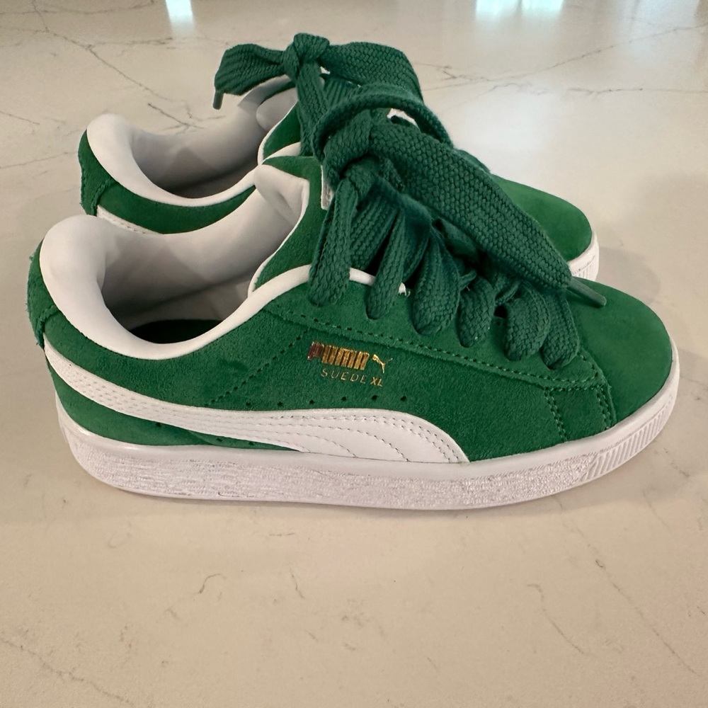 Puma Classic Green and White Sneakers